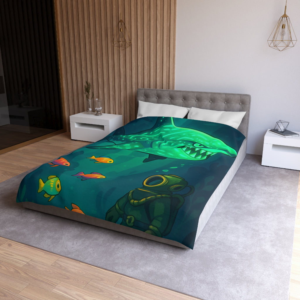 Housse de Couette Microfibre Illustration Unique Design Moderne Décoration Intérieure Raffinée