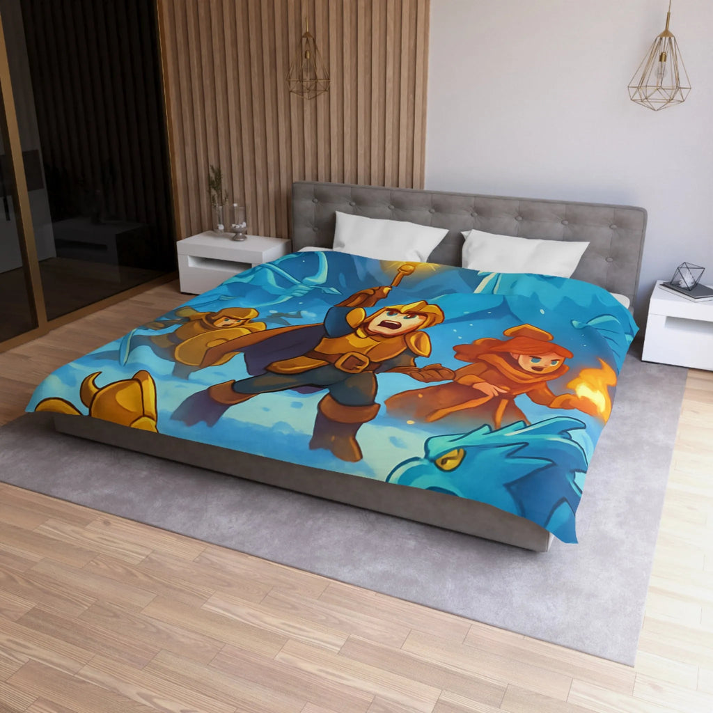 Housse de Couette Microfibre Art Graphique Contemporain Style Décoratif Chambre Tendance