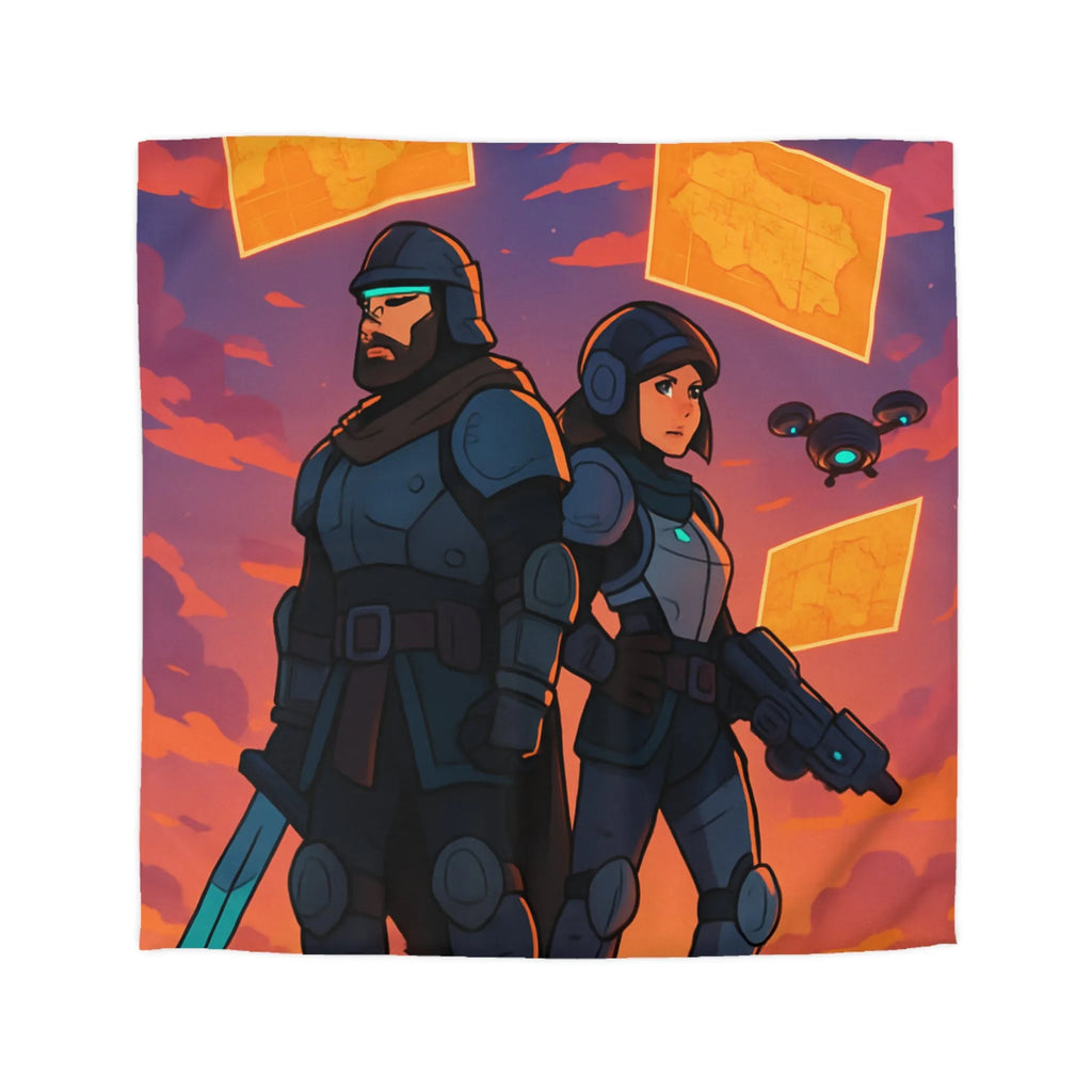 Explorez des mondes futuristes avec cette housse de couette au design captivant