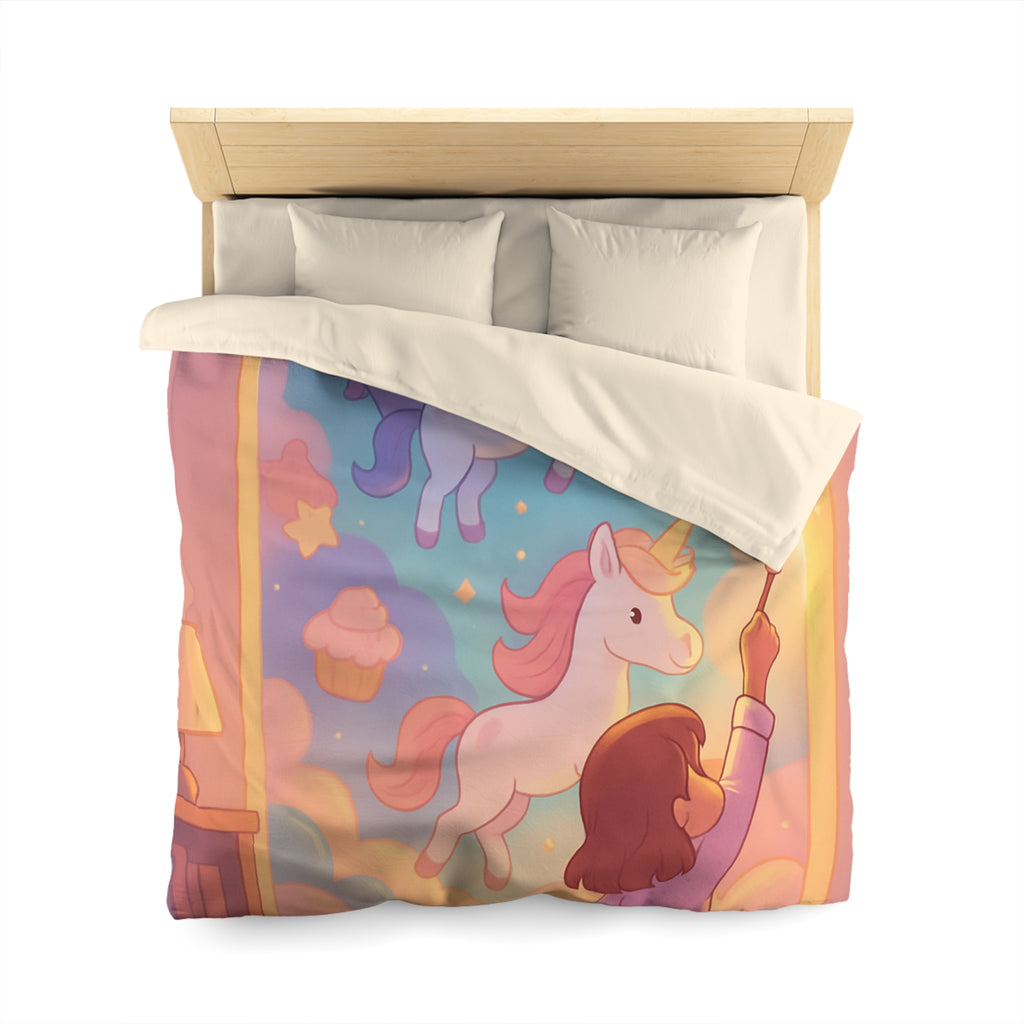 Housse de Couette Microfibre Design Artistique Moderne Décoration Chambre Confort Premium