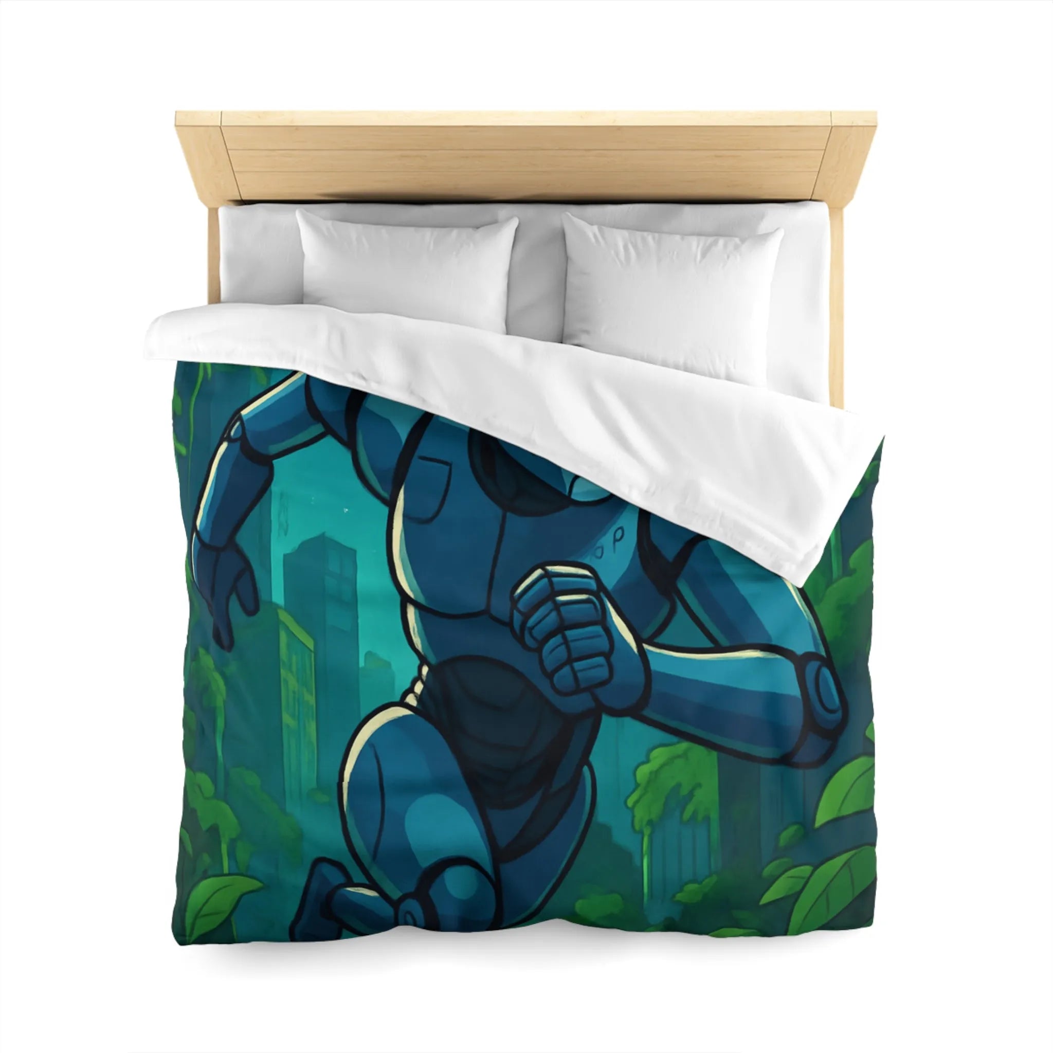 Housse de Couette Microfibre Art Graphique Contemporain Style Décoratif Chambre Tendance