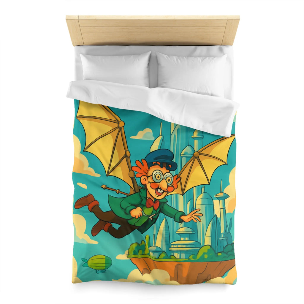 Housse de Couette Microfibre Art Graphique Contemporain Style Décoratif Chambre Tendance