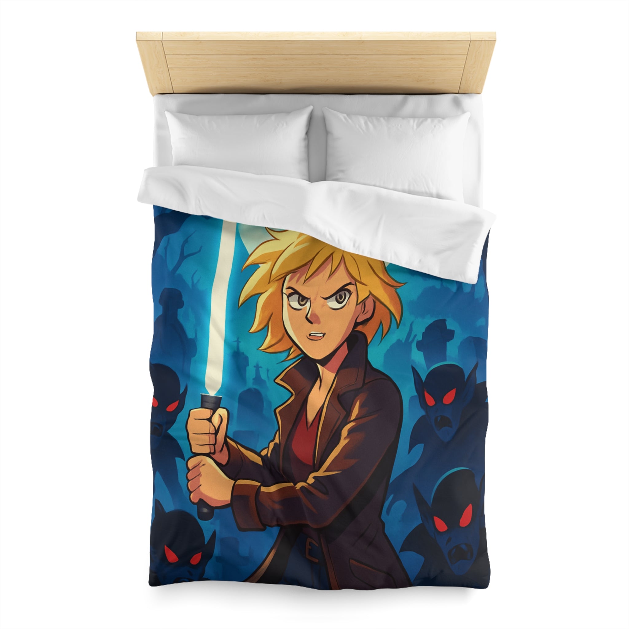 Housse de Couette Microfibre Motif Créatif Original Style Contemporain Chambre Élégante