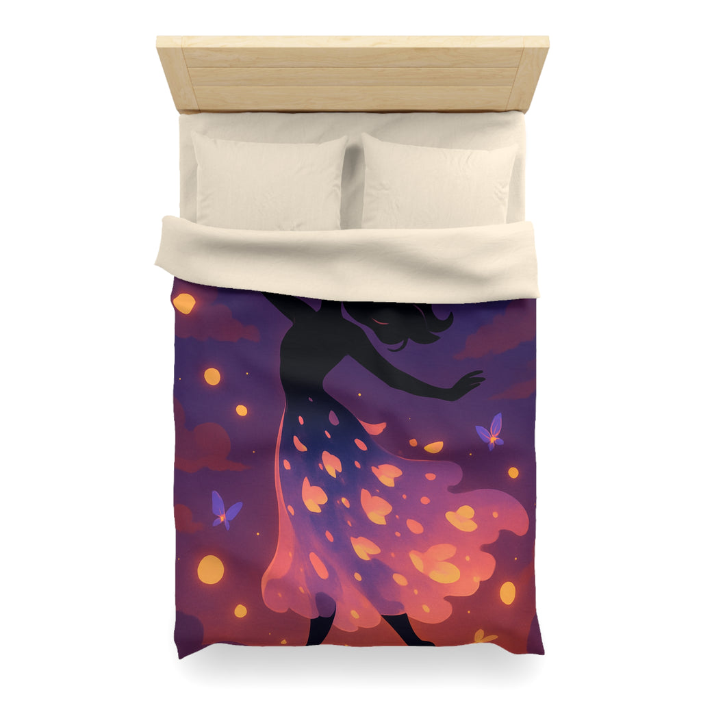 Housse de Couette Microfibre Design Artistique Moderne Décoration Chambre Confort Premium