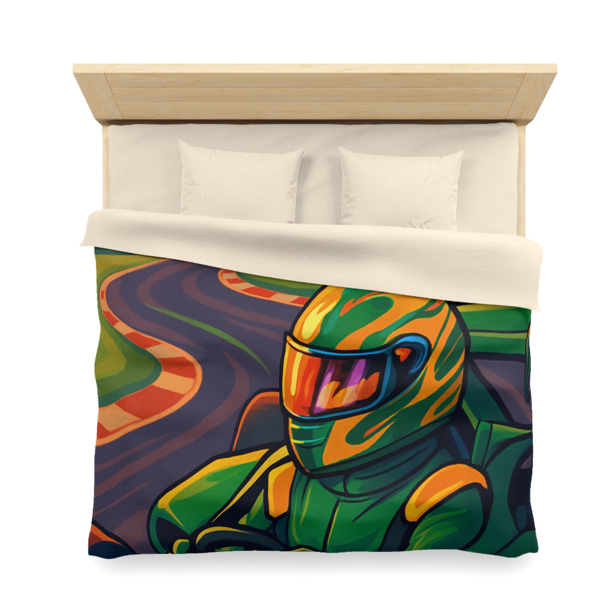 Housse de Couette Microfibre Motif Créatif Original Style Contemporain Chambre Élégante