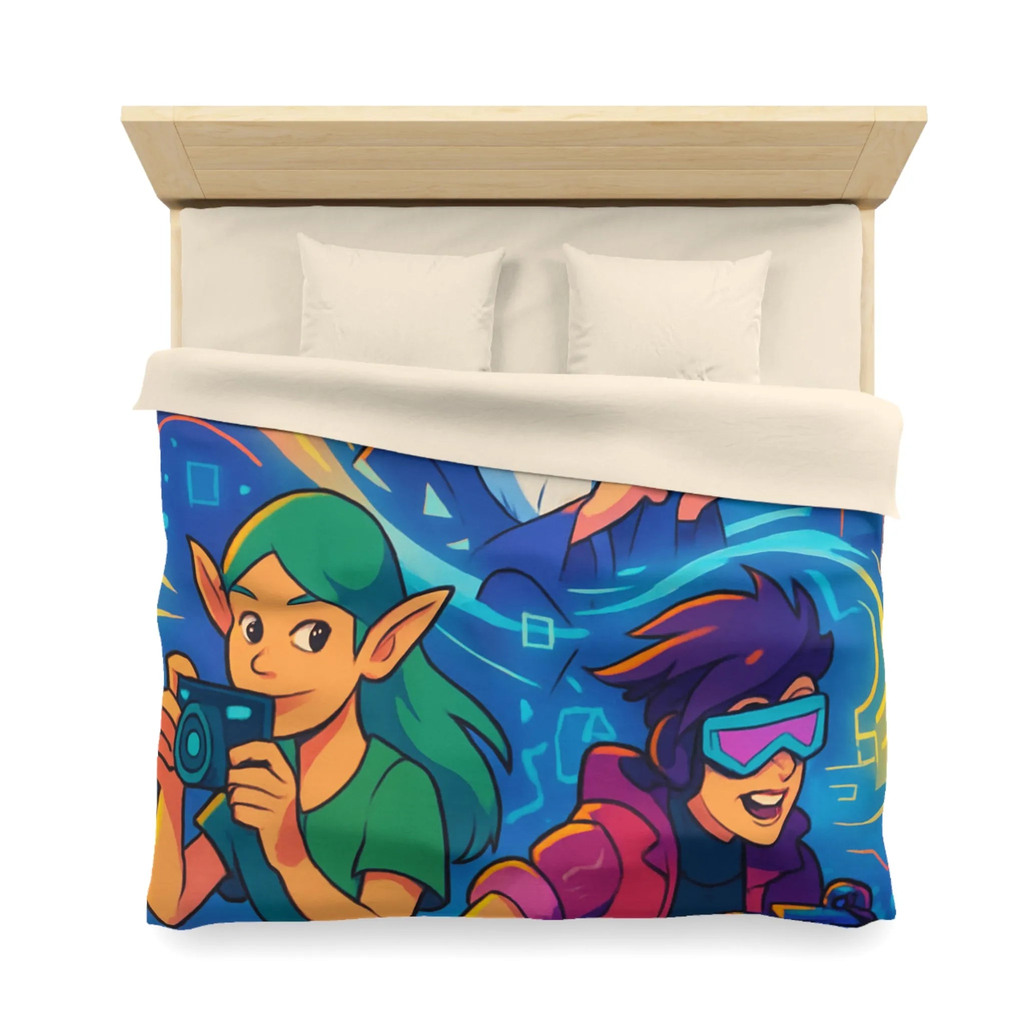 Explorez une Housse de Couette Magique avec Aventure Épique et Design Coloré de Personnages