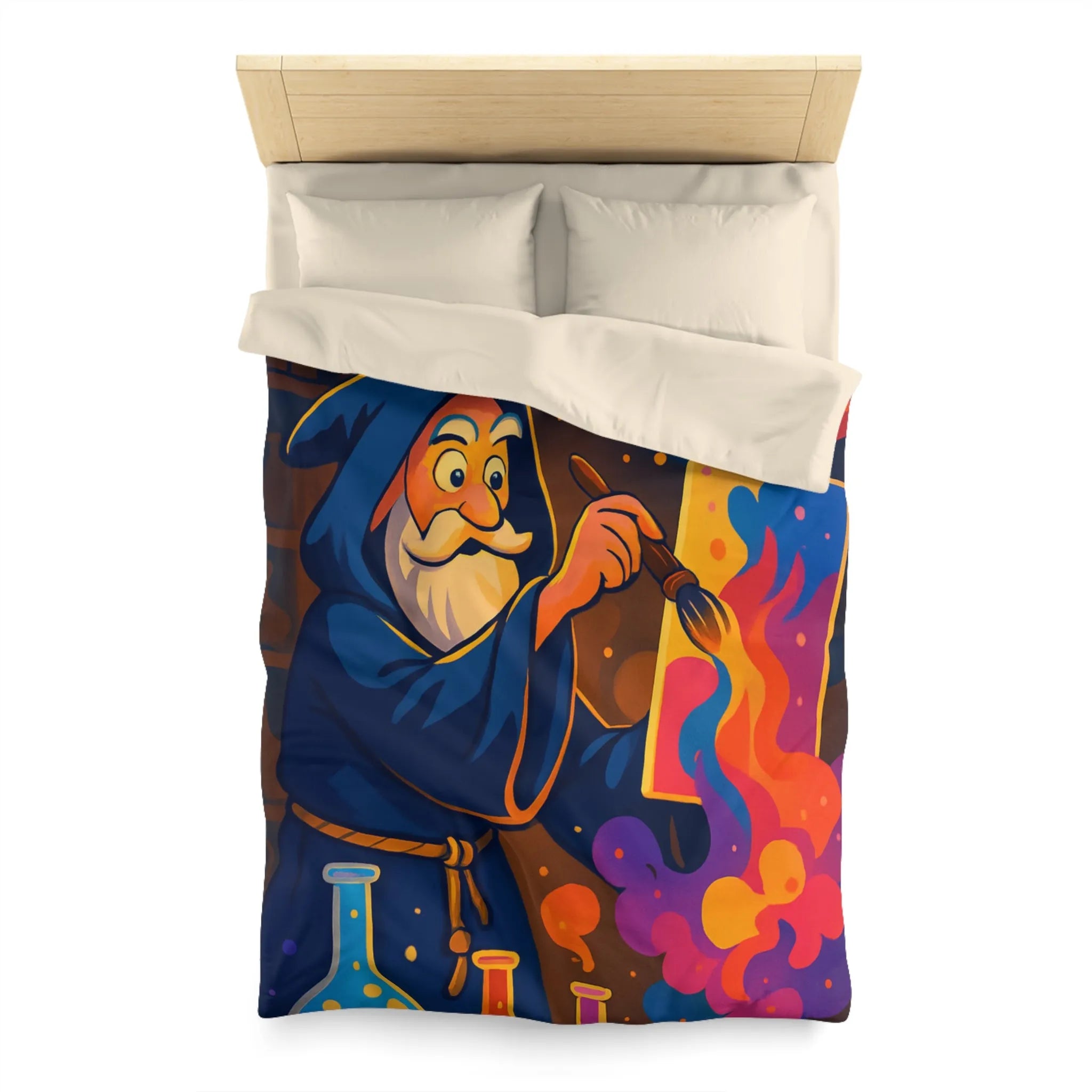 Créez une ambiance magique avec une housse de couette sorcier artistique et colorée