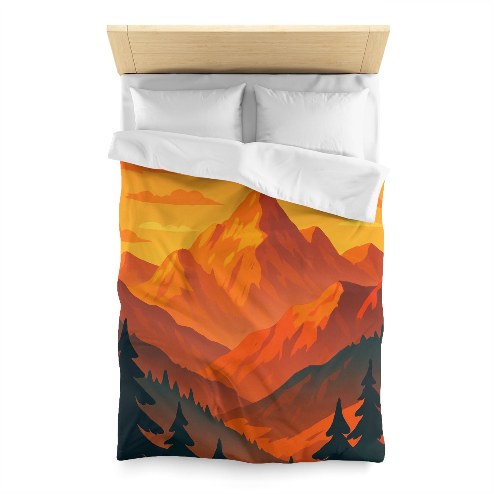 Housse de Couette Microfibre Design Artistique Moderne Décoration Chambre Confort Premium