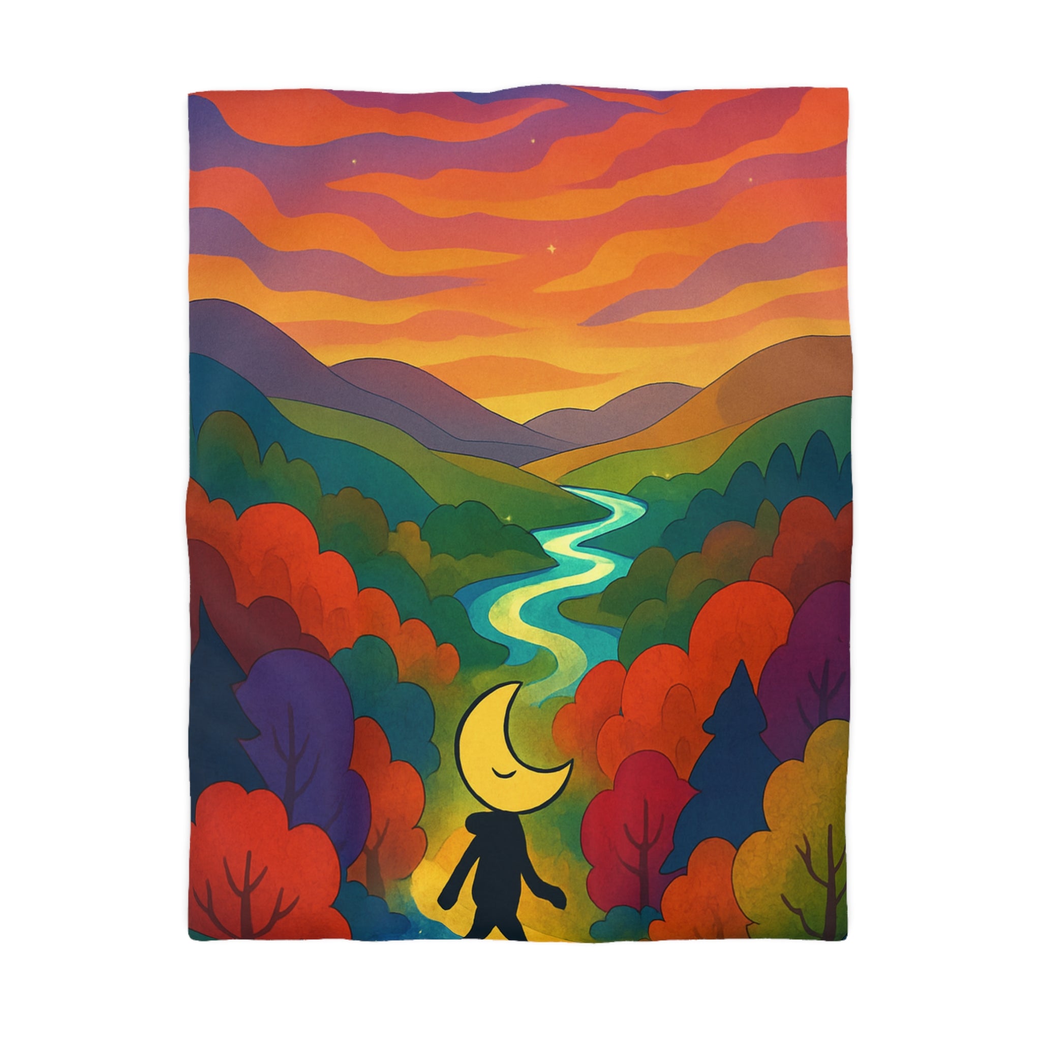 Housse de Couette Microfibre Motif Créatif Original Style Contemporain Chambre Élégante