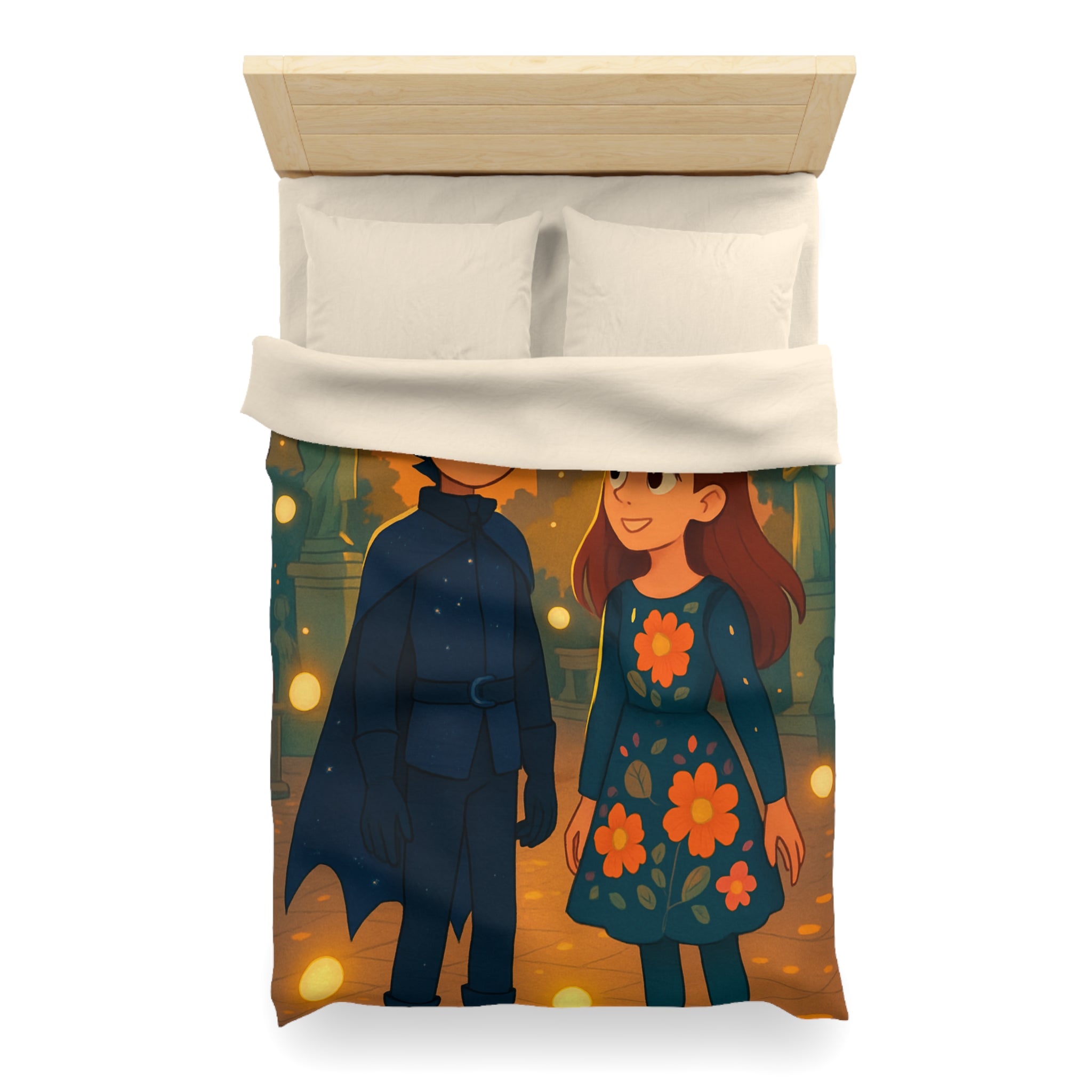 Housse de Couette Microfibre Motif Créatif Original Style Contemporain Chambre Élégante