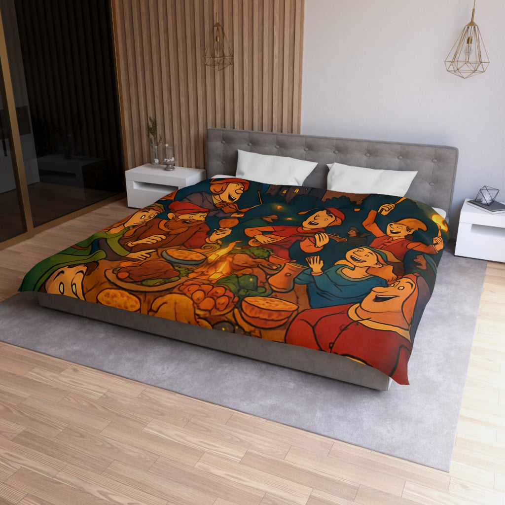 Housse de Couette Microfibre Design Artistique Moderne Décoration Chambre Confort Premium