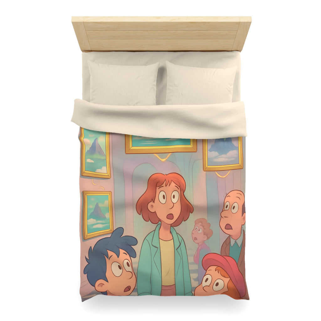 Housse de Couette Microfibre Design Artistique Moderne Décoration Chambre Confort Premium