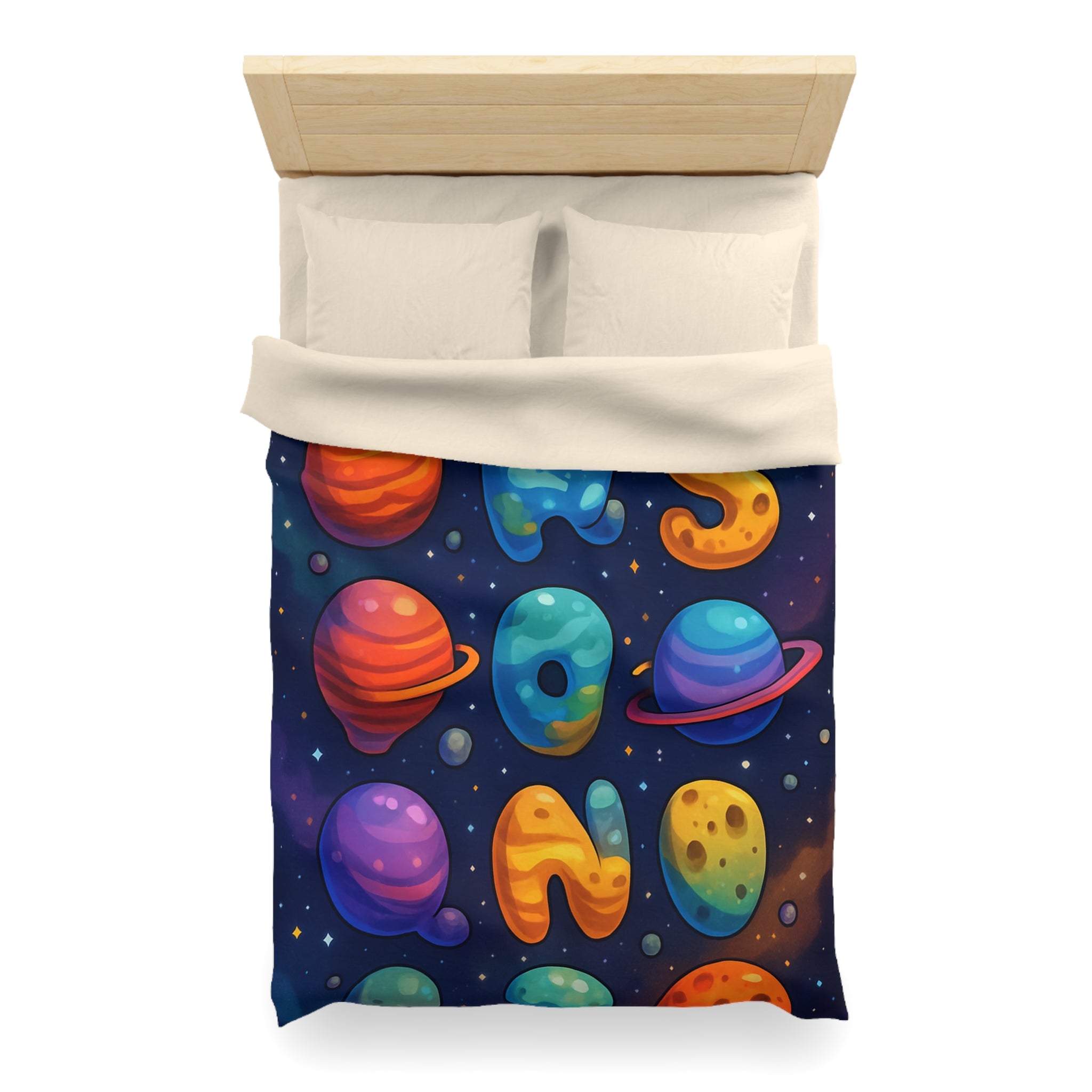 Housse de Couette Microfibre Design Artistique Moderne Décoration Chambre Confort Premium