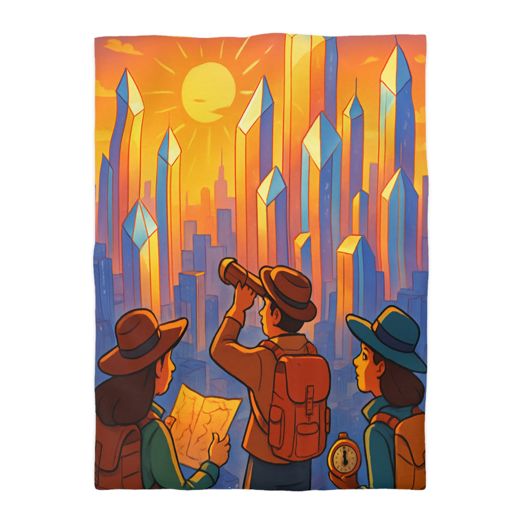 Housse de Couette Microfibre Illustration Unique Design Moderne Décoration Intérieure Raffinée