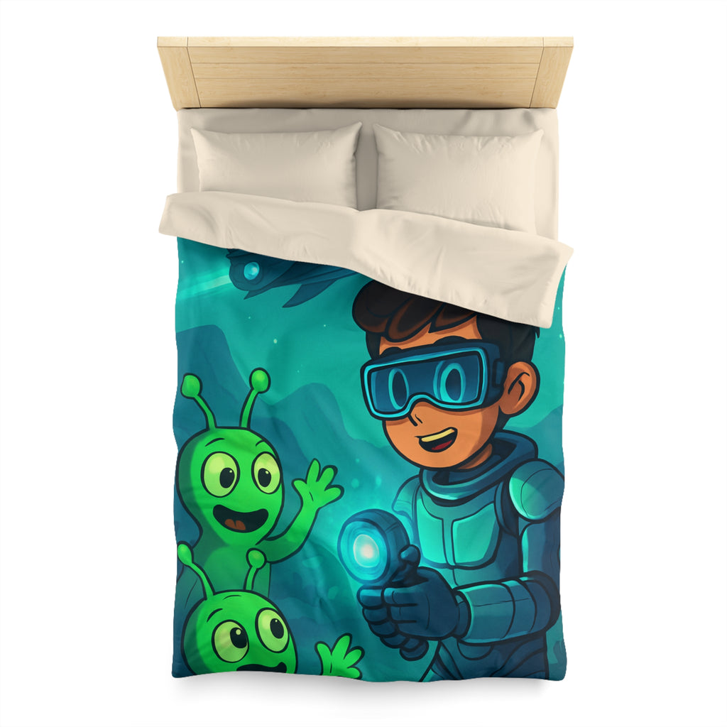 Housse de Couette Microfibre Design Artistique Moderne Décoration Chambre Confort Premium