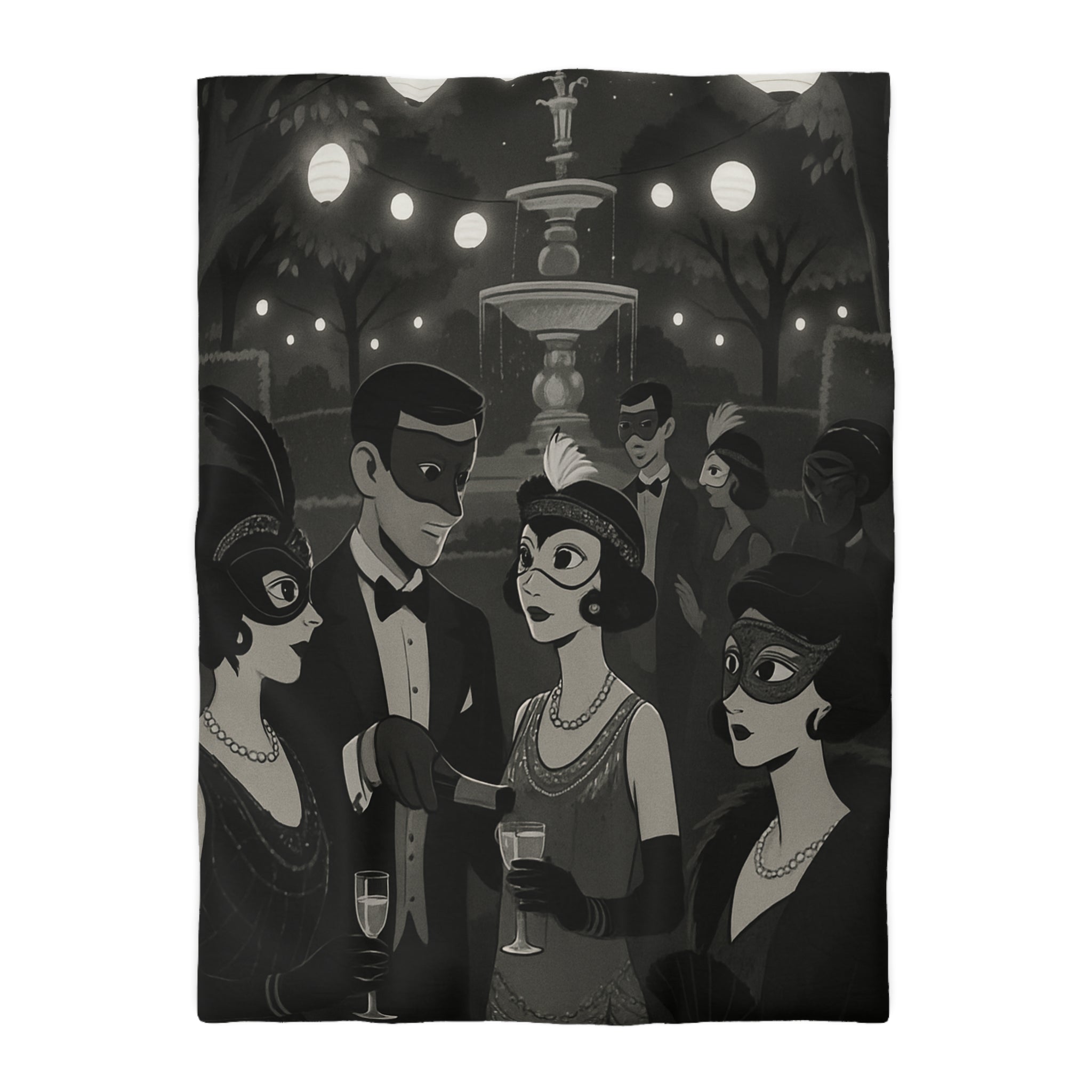 Housse de Couette Microfibre Motif Créatif Original Style Contemporain Chambre Élégante