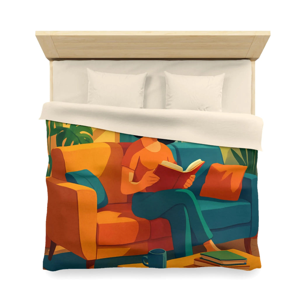 Housse de couette colorée pour ambiance chaleureuse inspirée de l'art moderne et rétro