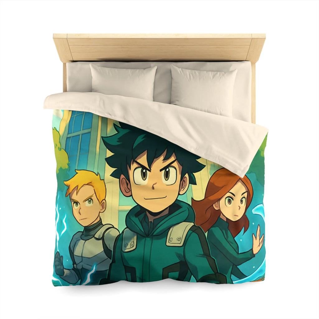 Housse de Couette Microfibre Art Graphique Contemporain Style Décoratif Chambre Tendance