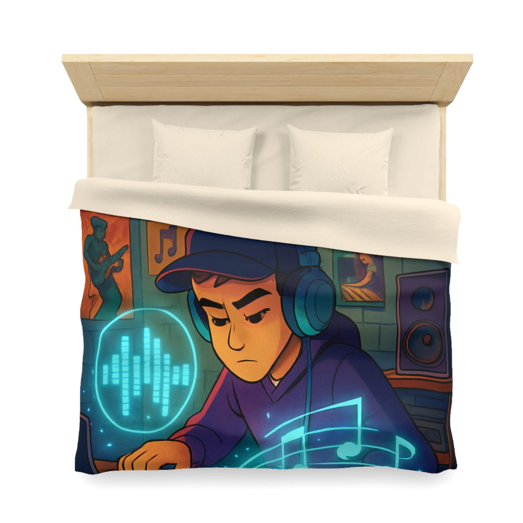 Housse de Couette Microfibre Illustration Unique Design Moderne Décoration Intérieure Raffinée