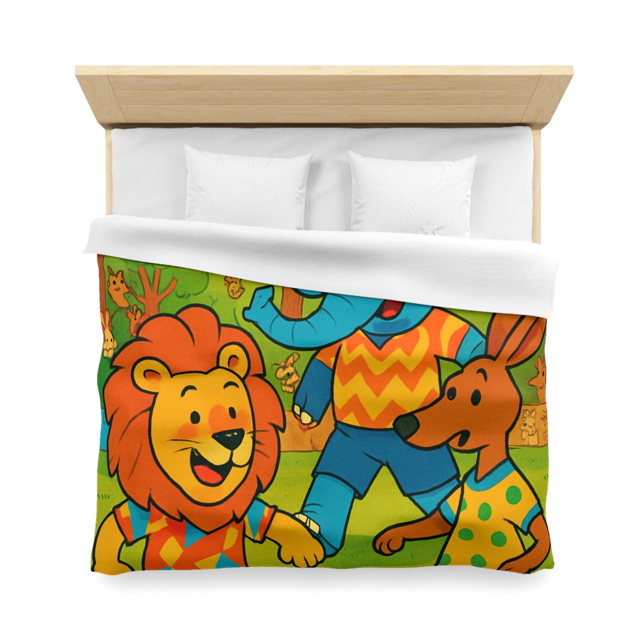 Housse de Couette Microfibre Motif Créatif Original Style Contemporain Chambre Élégante