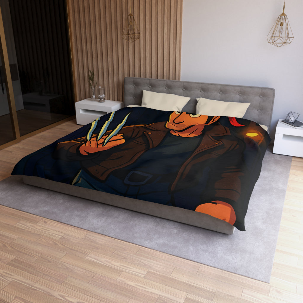 Housse de Couette Microfibre Illustration Unique Design Moderne Décoration Intérieure Raffinée