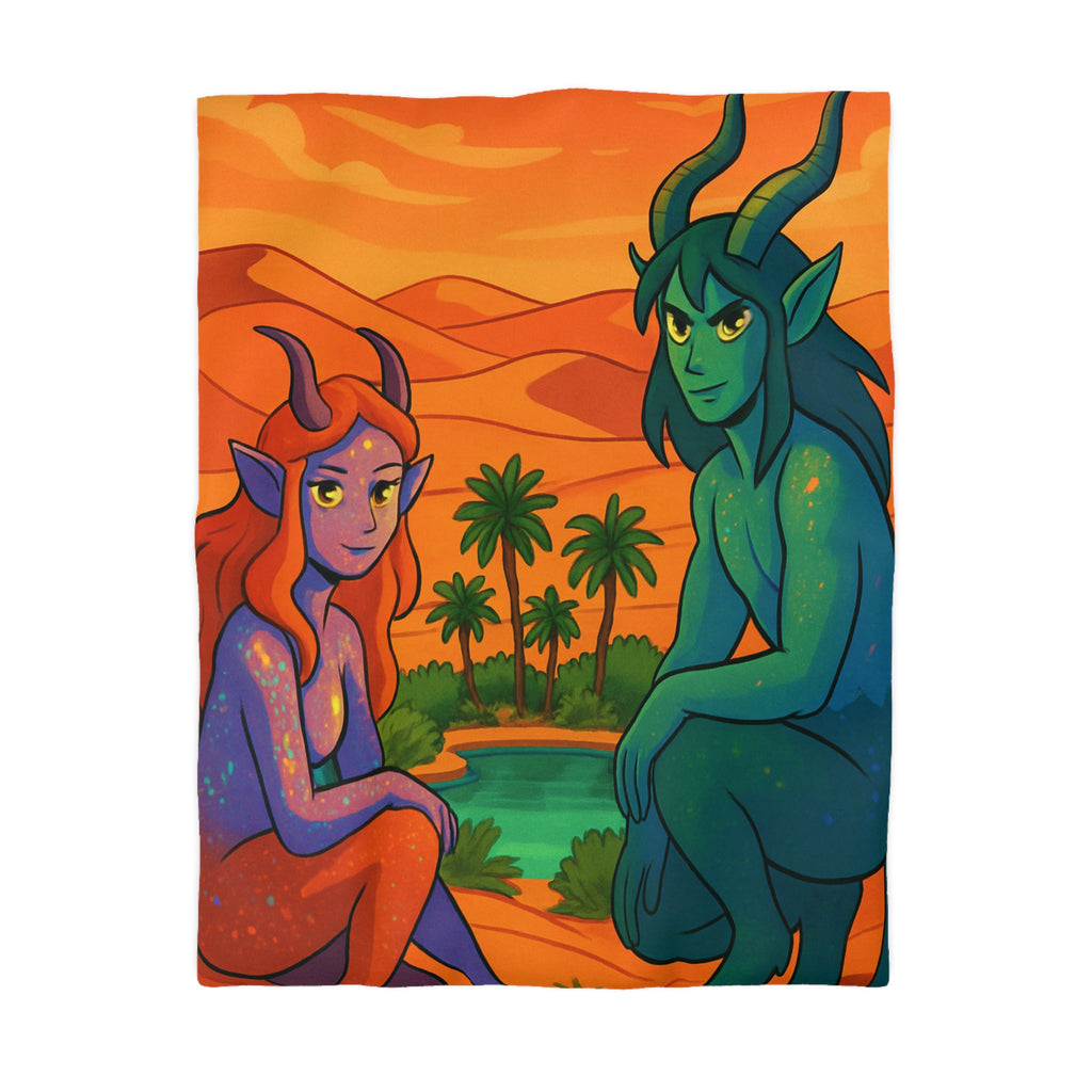 Housse de Couette Microfibre Motif Créatif Original Style Contemporain Chambre Élégante