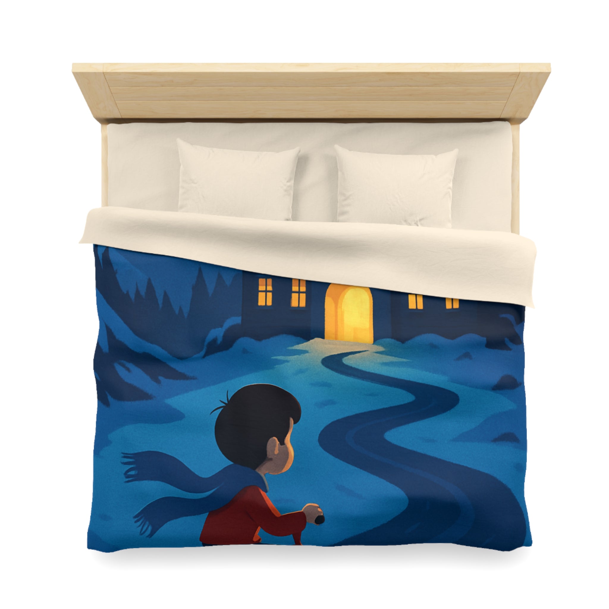 Housse de Couette Microfibre Motif Créatif Original Style Contemporain Chambre Élégante