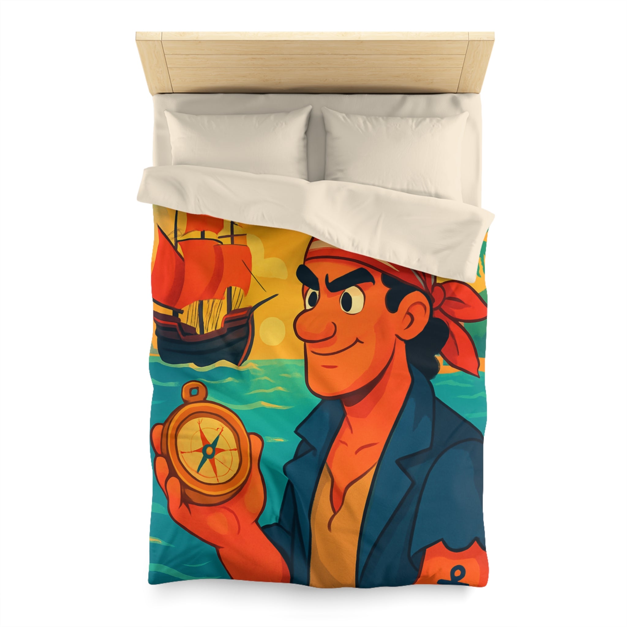 Housse de Couette Microfibre Illustration Unique Design Moderne Décoration Intérieure Raffinée