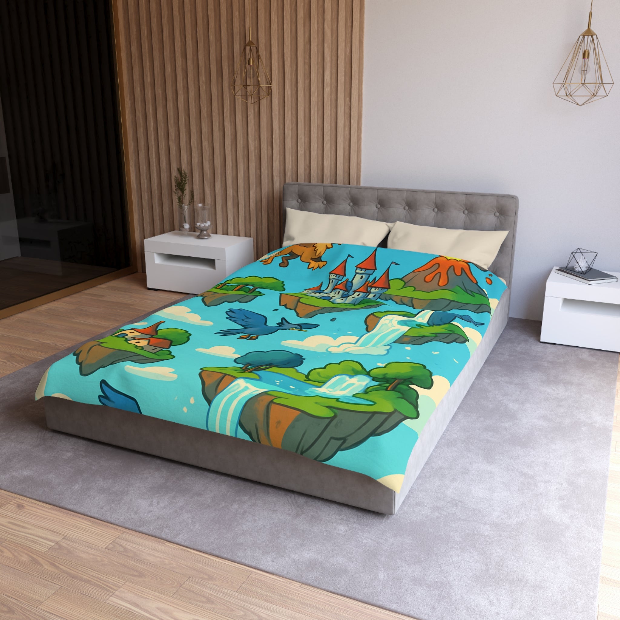 Housse de Couette Microfibre Création Artistique Moderne Design Exclusif Décoration Chambre