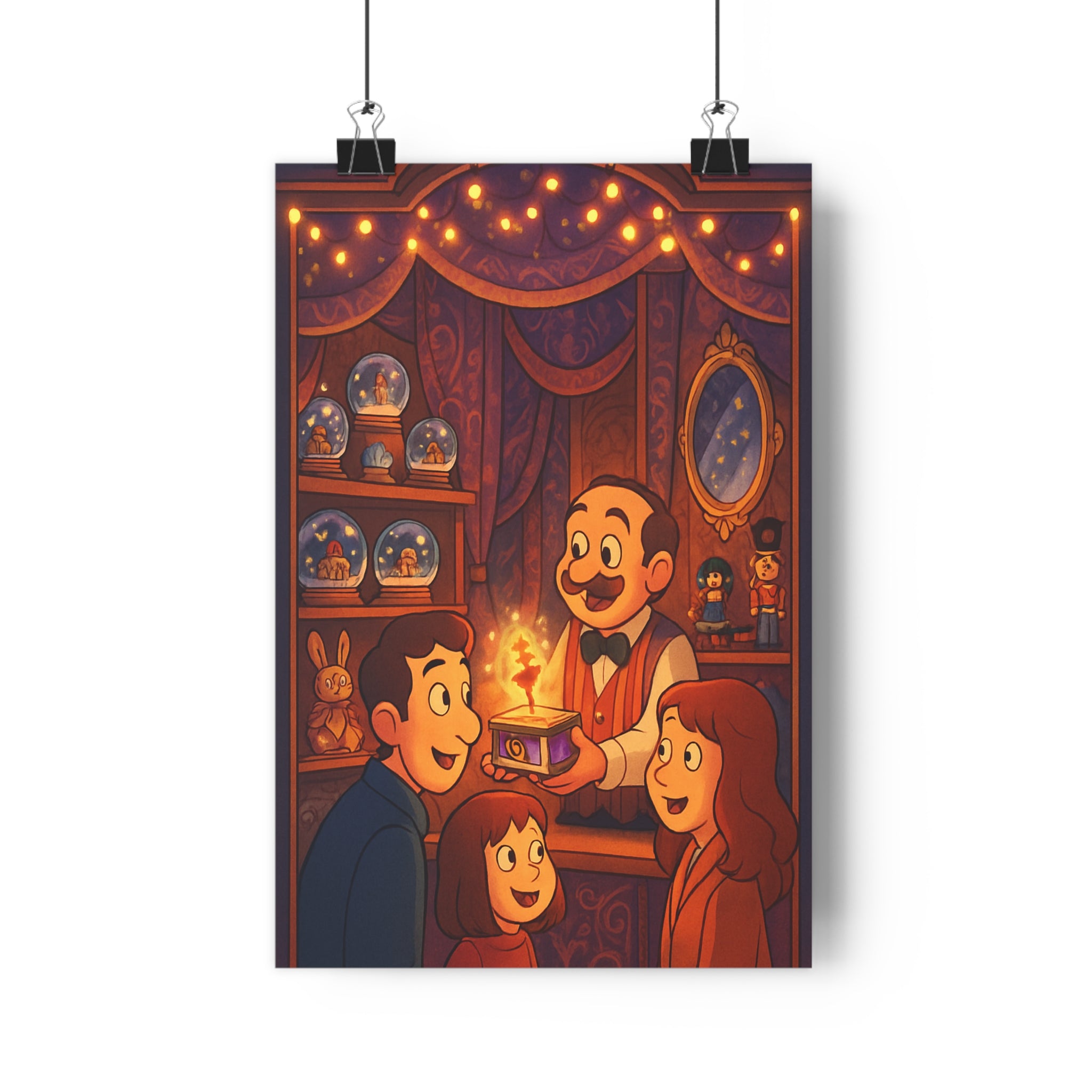 Poster décoratif cartoon nostalgique enchanté enfant salon conte couleurs lumineuses magique homme boutique qualité