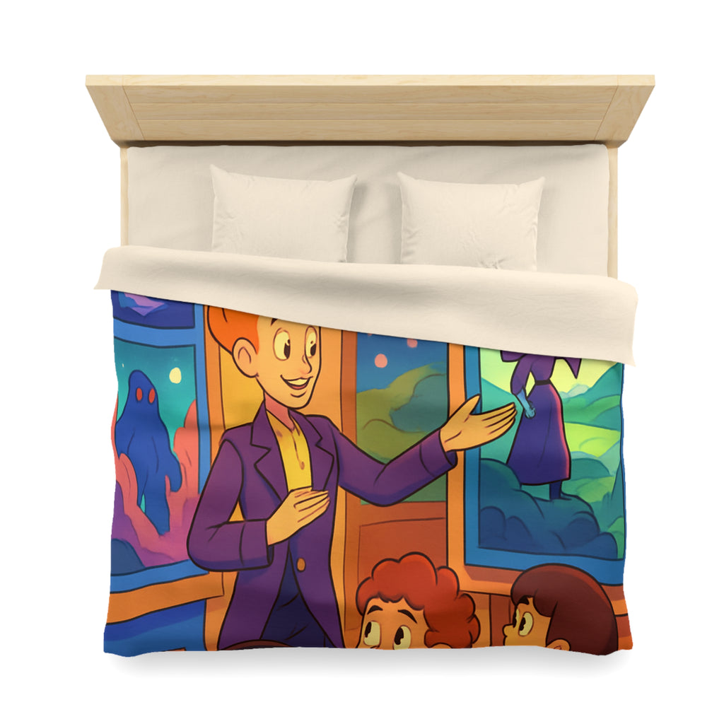 Housse de Couette Microfibre Motif Créatif Original Style Contemporain Chambre Élégante