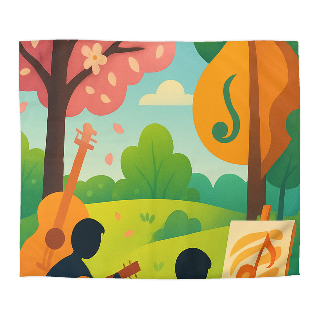 Housse de Couette Microfibre Design Artistique Moderne Décoration Chambre Confort Premium