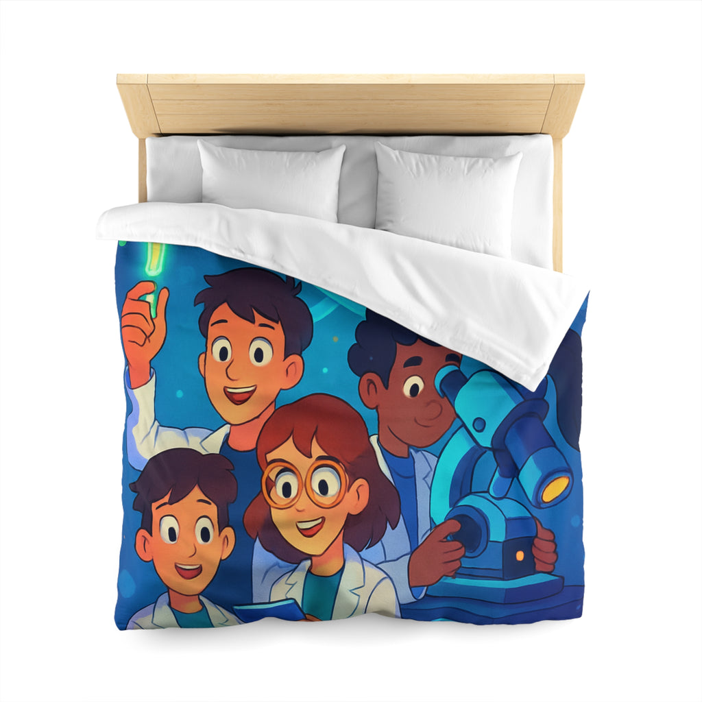 Housse de couette science fun pour enfants avec motifs ADN et chimie amusante