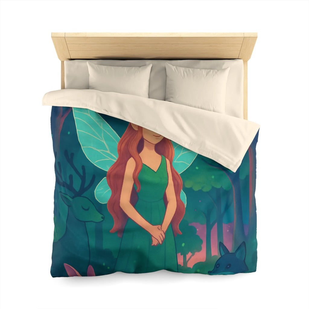 Enchantement forestier féerique avec créatures magiques pour une atmosphère de chambre paisible