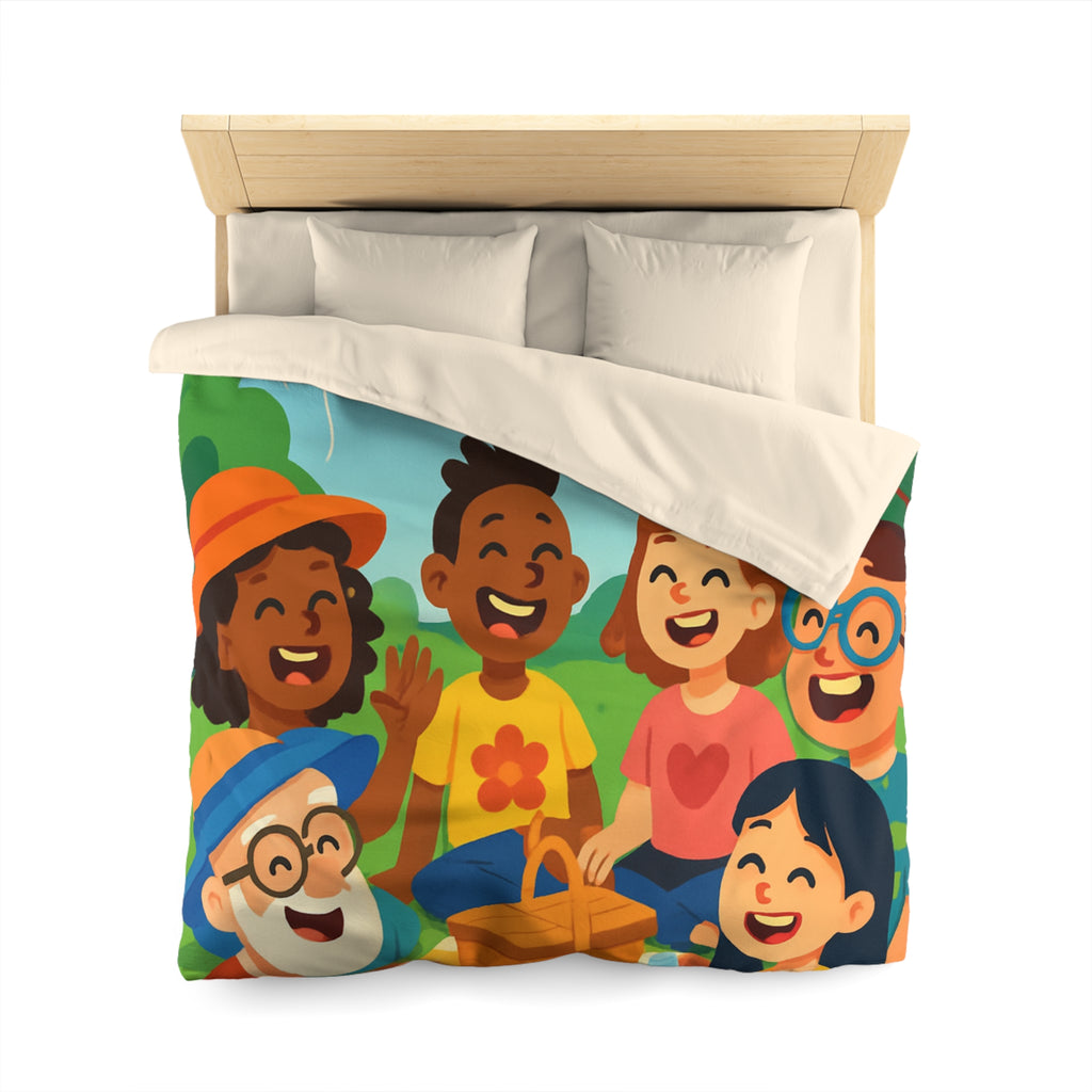 Housse de Couette Microfibre Illustration Unique Design Moderne Décoration Intérieure Raffinée