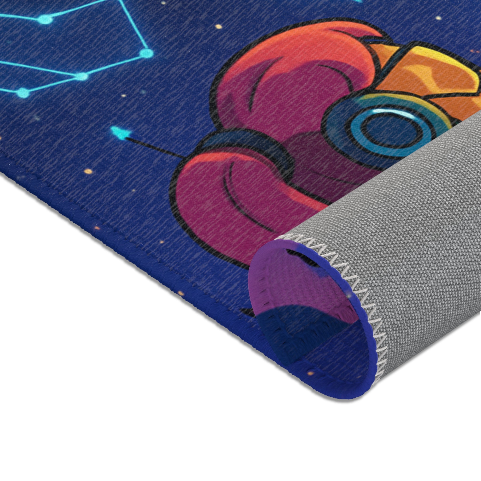 Tapis Constellation Thématique Pour Décor Cosmique Avec Éléments Astronomiques Colorés et Dynamiques