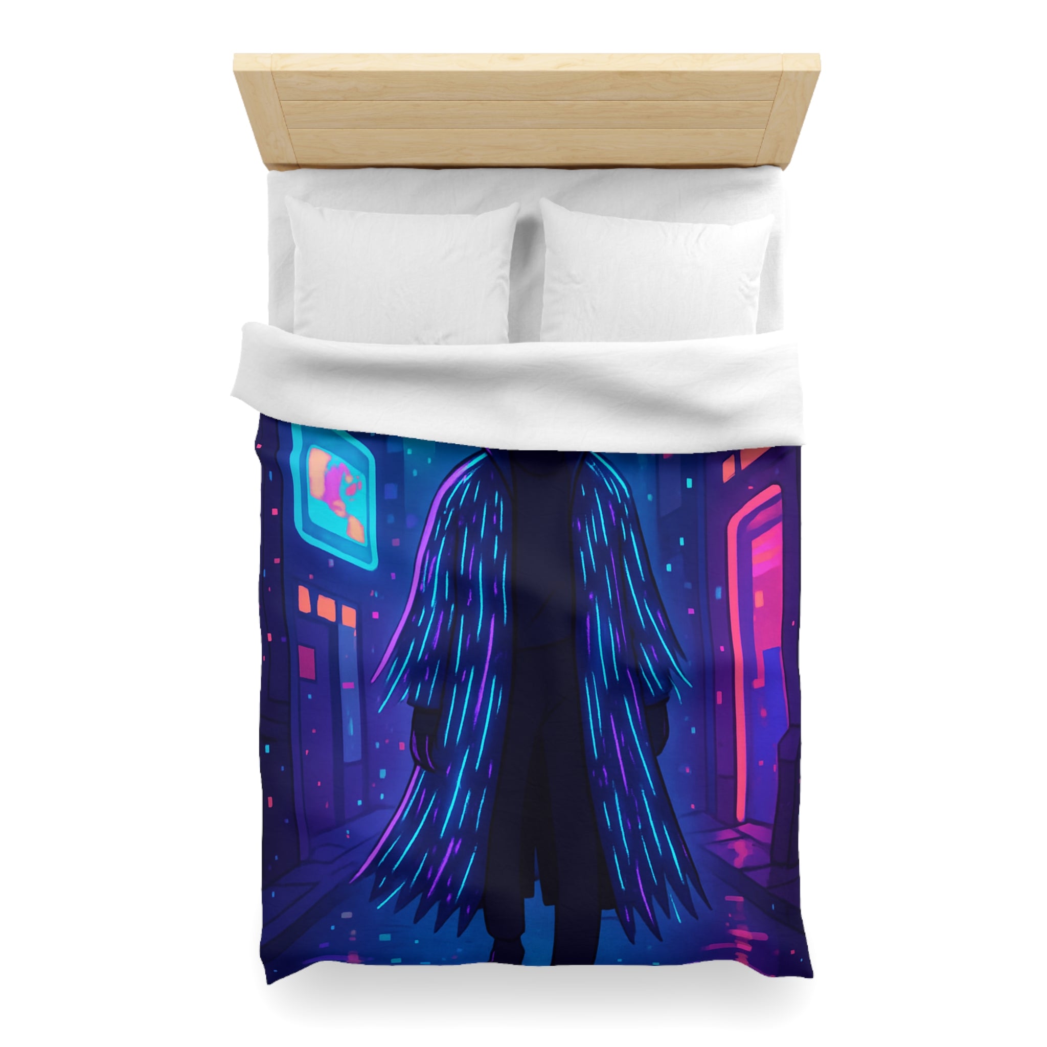 Housse de Couette Microfibre Design Artistique Moderne Décoration Chambre Confort Premium