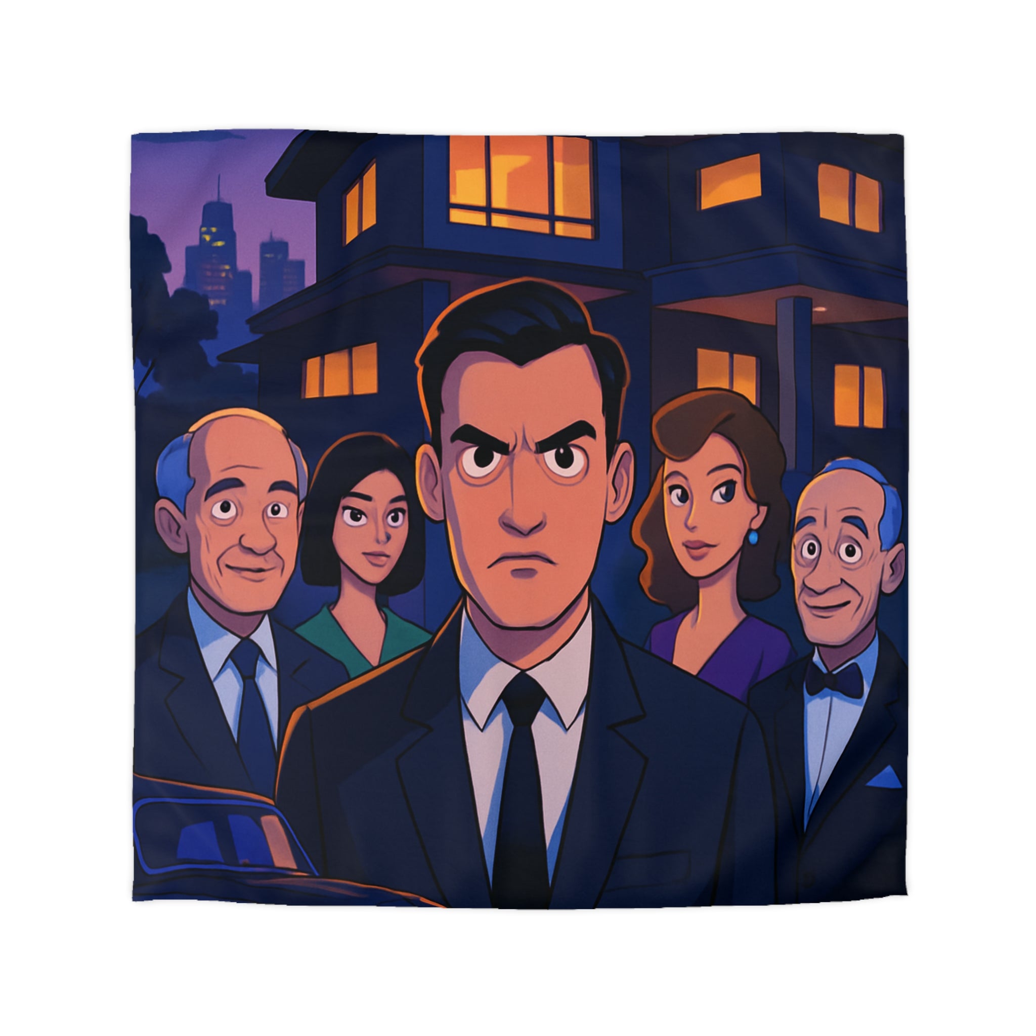 Housse de Couette Microfibre Design Artistique Moderne Décoration Chambre Confort Premium