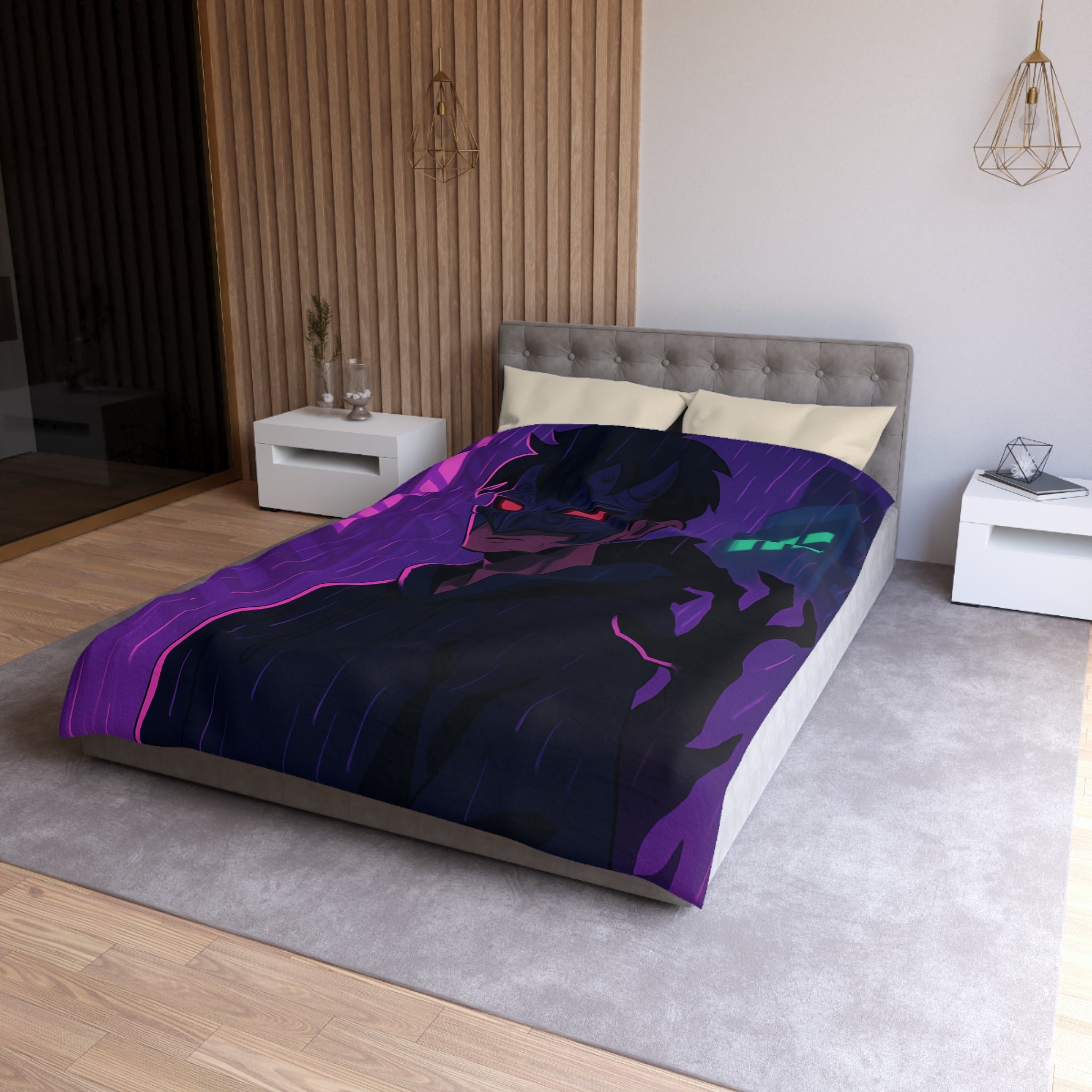 Housse de Couette Microfibre Design Artistique Moderne Décoration Chambre Confort Premium