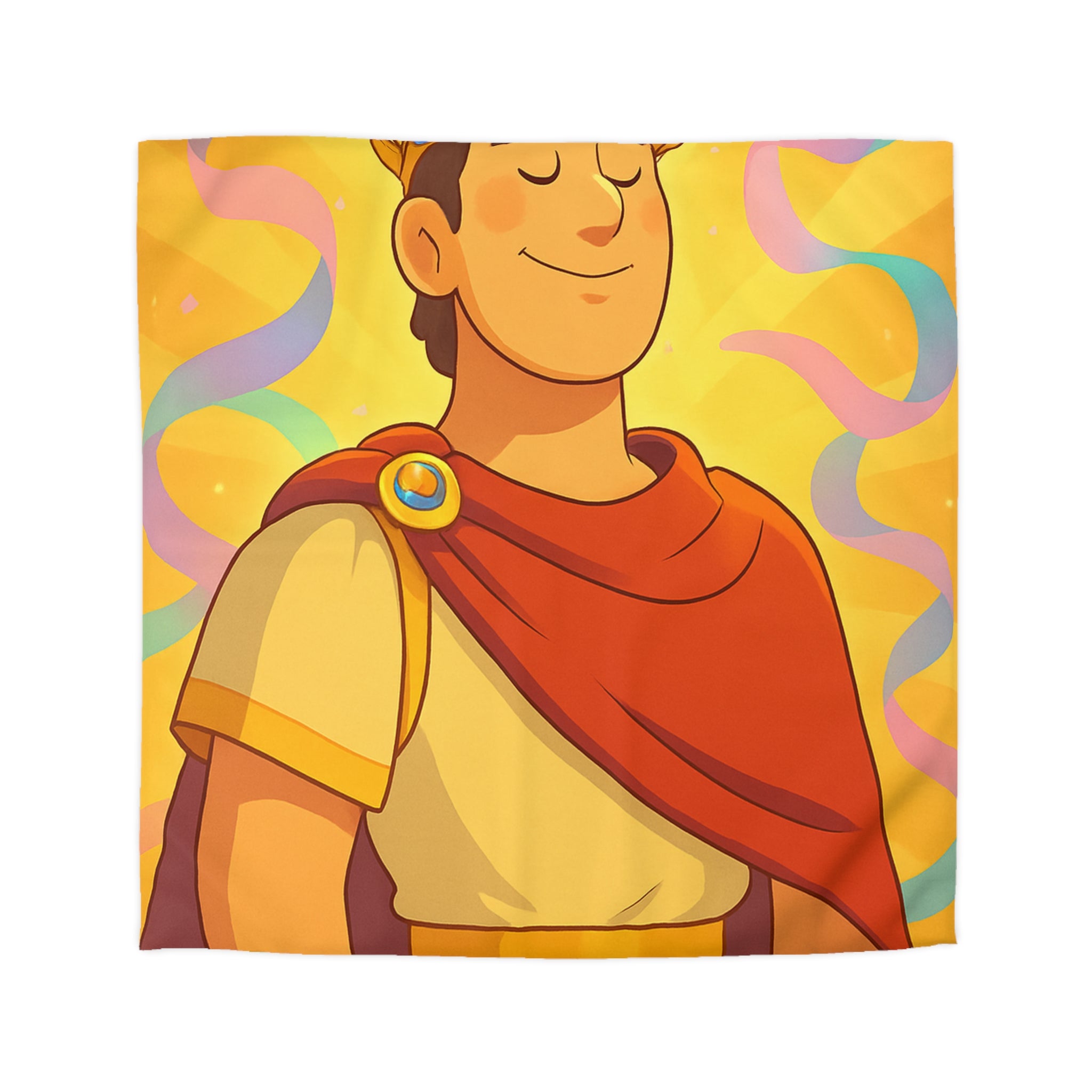 Rêves d'Empereur Romain: Housse de Couette Artistique Inspirée de l'Antiquité Dorée