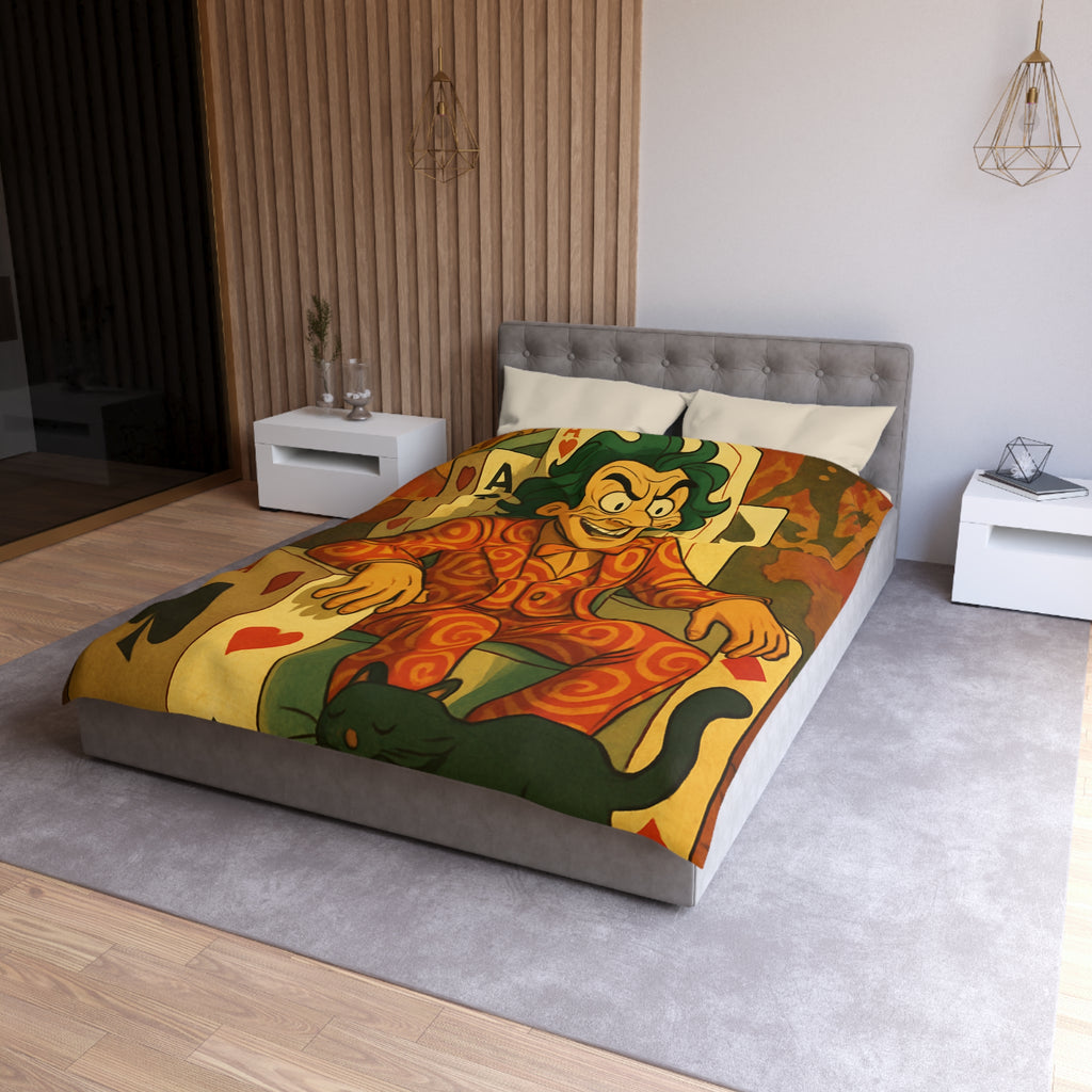 Housse de Couette Microfibre Motif Créatif Original Style Contemporain Chambre Élégante