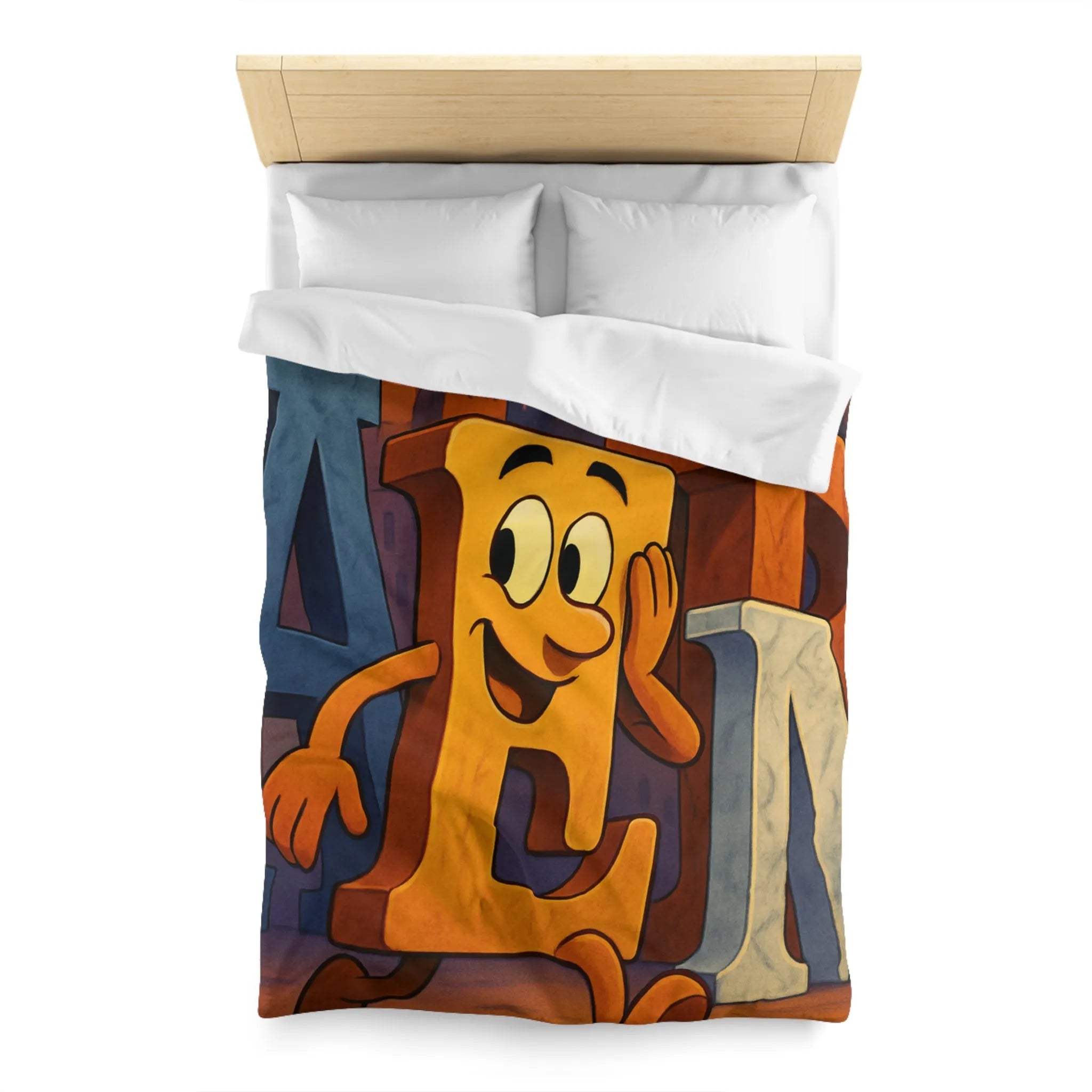 Housse de Couette Microfibre Art Graphique Contemporain Style Décoratif Chambre Tendance