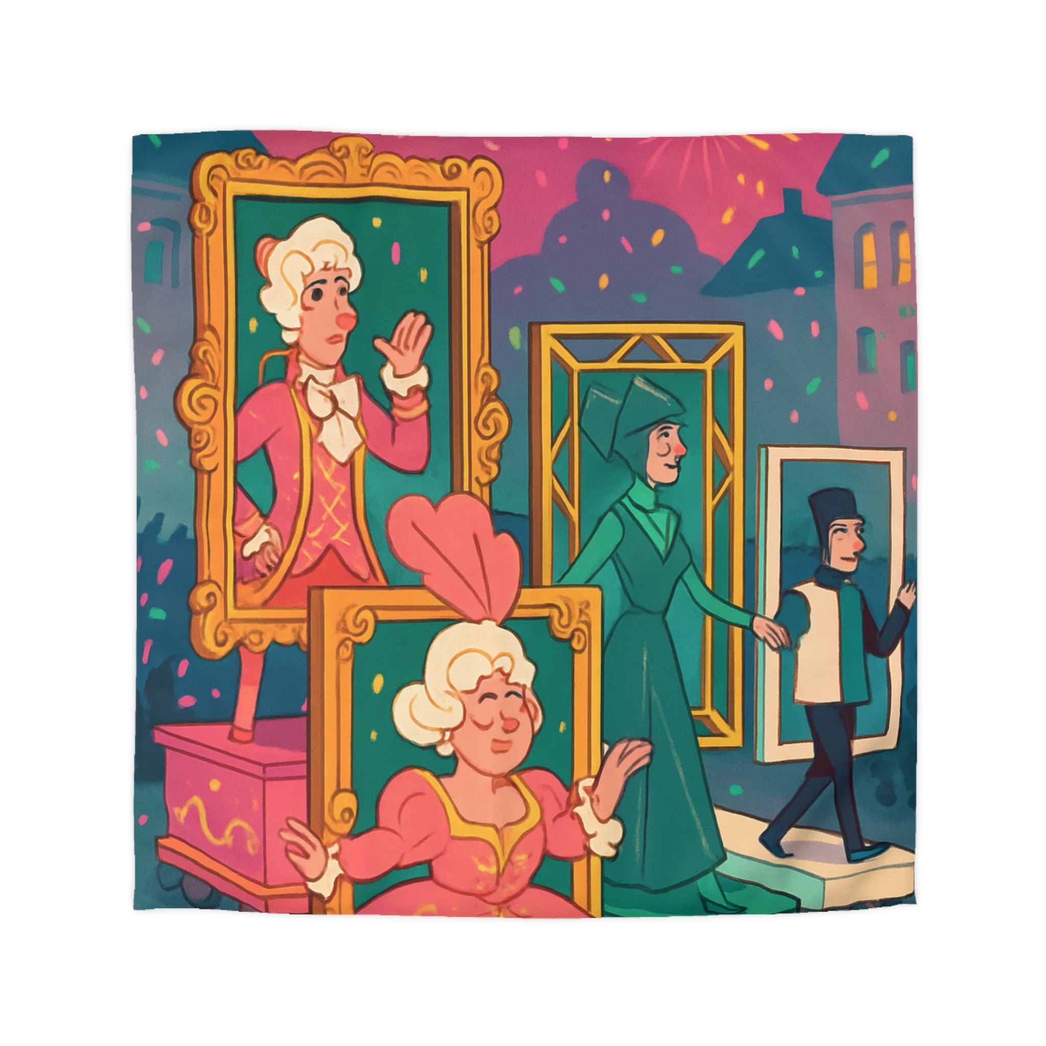 Rêveries Festives : Motifs Baroques Animés pour Embellir Votre Chambre à Coucher