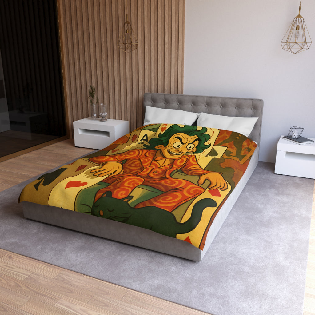 Housse de Couette Microfibre Motif Créatif Original Style Contemporain Chambre Élégante