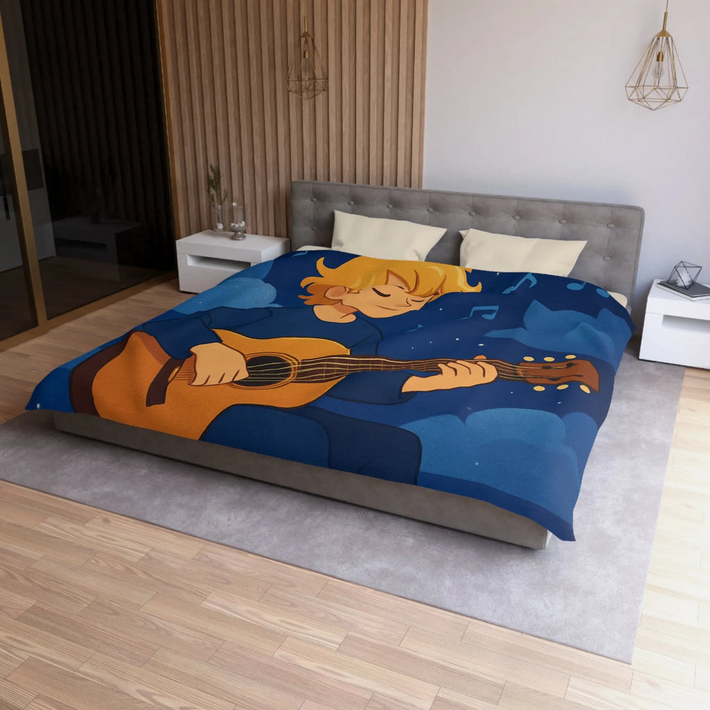 Housse de Couette Microfibre Art Graphique Contemporain Style Décoratif Chambre Tendance