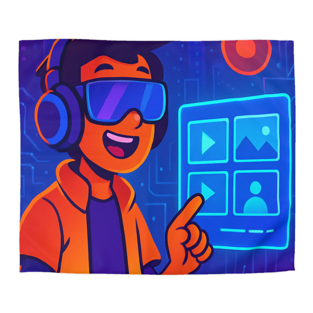 Housse de Couette Microfibre Illustration Unique Design Moderne Décoration Intérieure Raffinée