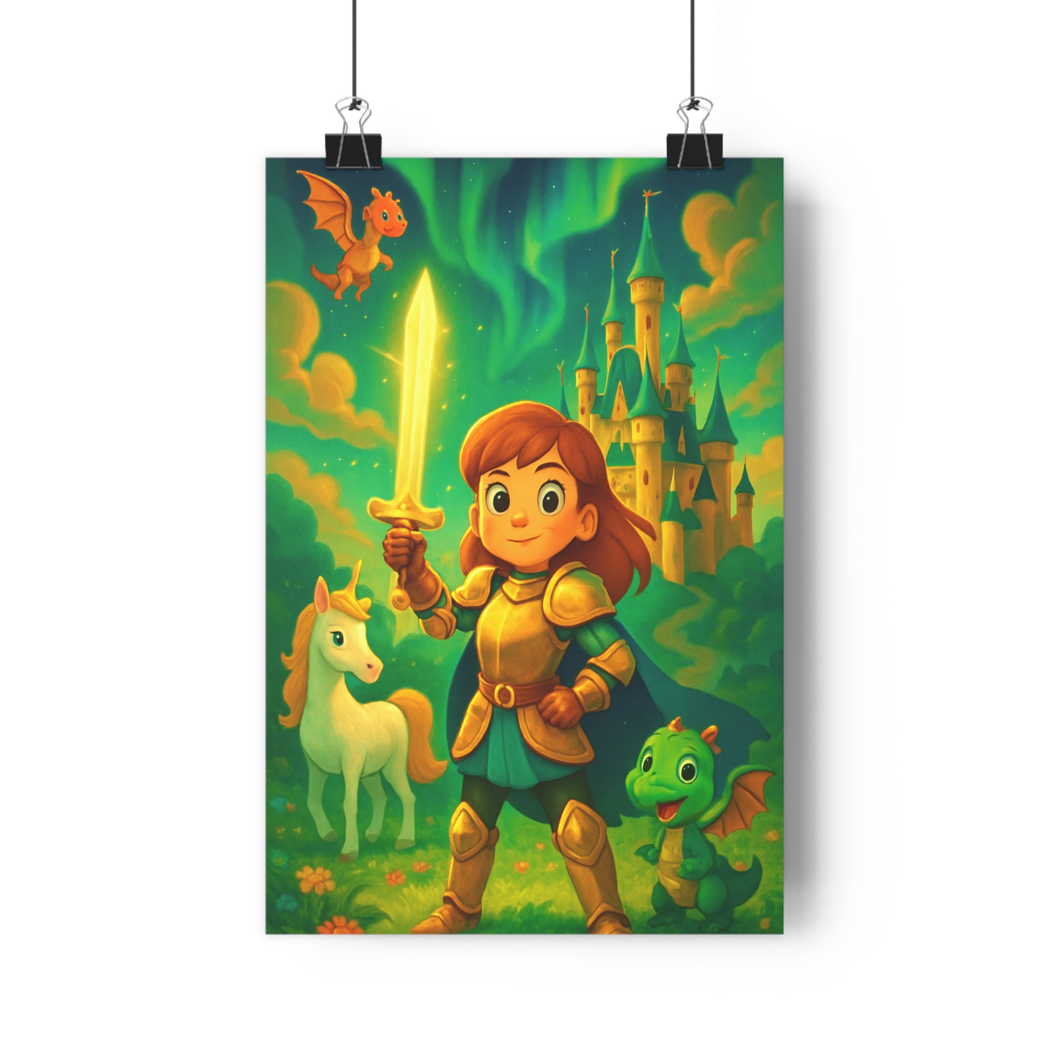 Poster décoratif moderne art coloré violet vert joyeux salon chambre dessin animé exclusif unique