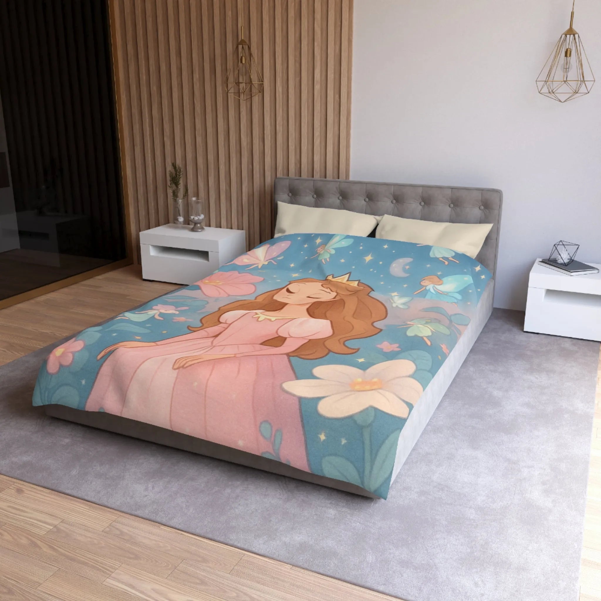 Housse de Couette Microfibre Art Graphique Contemporain Style Décoratif Chambre Tendance