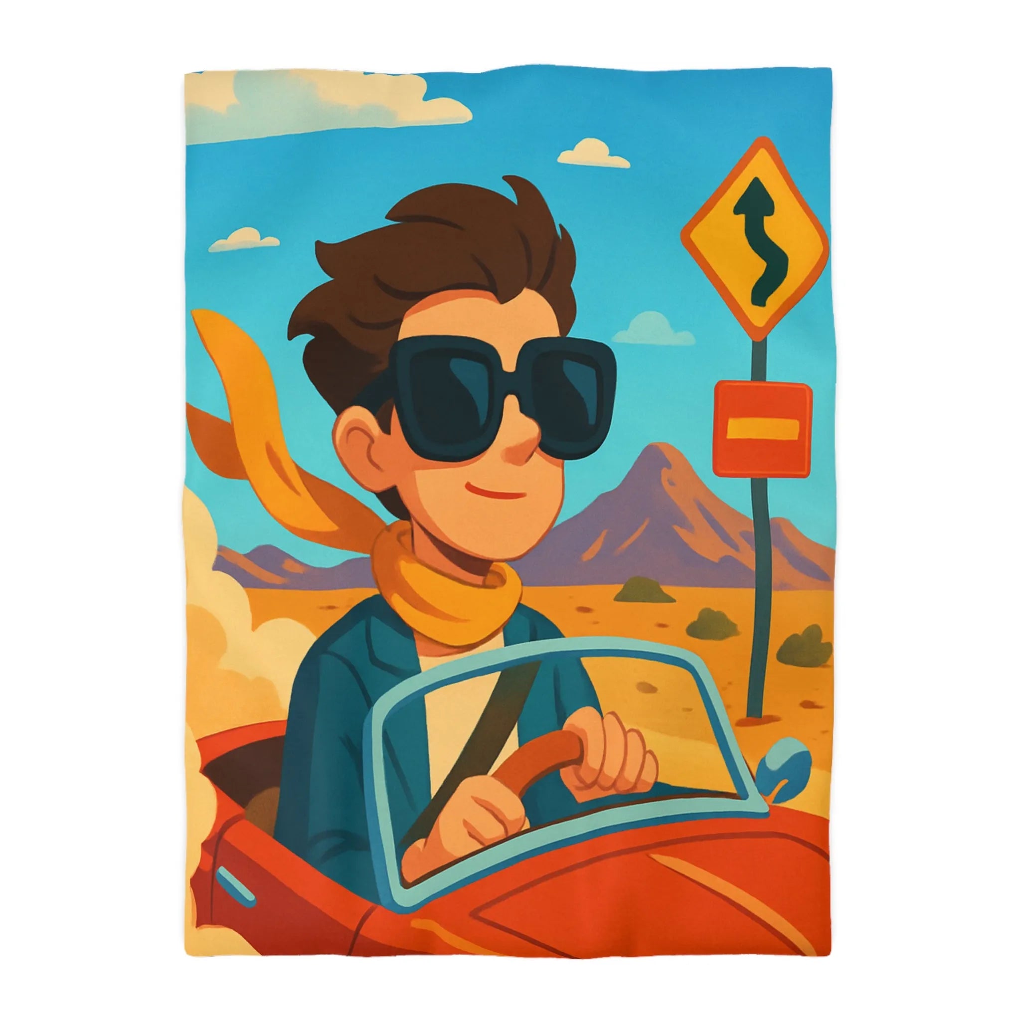 Housse de Couette Microfibre Art Graphique Contemporain Style Décoratif Chambre Tendance