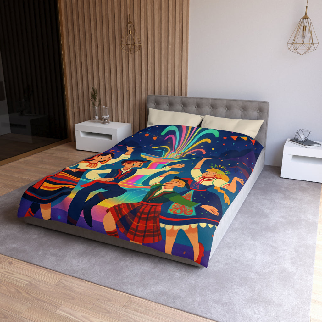 Housse de Couette Microfibre Illustration Unique Design Moderne Décoration Intérieure Raffinée